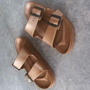 Birkenstock Rose Gold Arizona Eva Sandal Size 38